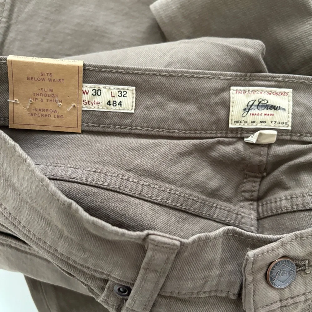 J. Crew 484 Slim-fit Garment-dyed Five-pocket Pant Vintage Dill